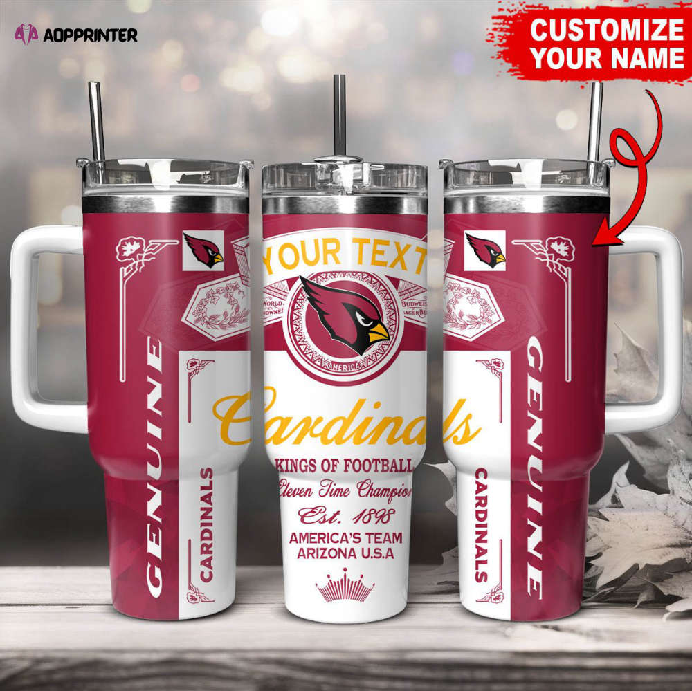 Arizona Cardinals NFL Kings Of Football Custom Your Text Stanley Tumbler 40Oz Gift for Fans Arizona Cardinals NFL Kings Of Football Custom Your Text Stanley Tumbler 40Oz Gift for Fans