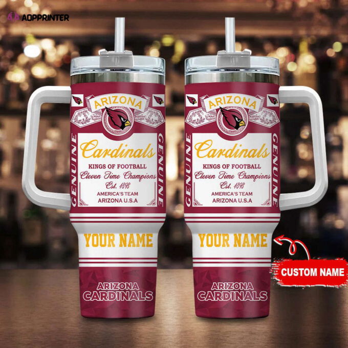 Arizona Cardinals NFL Kings Of Football Personalized Stanley Tumbler 40oz Gift for Fans