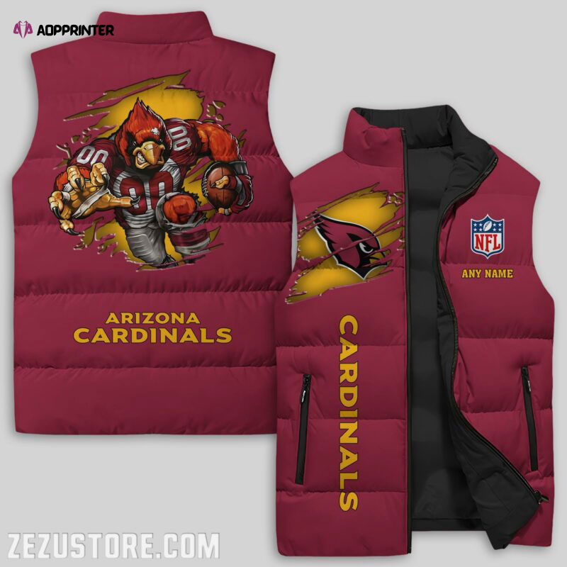 Arizona Cardinals NFL Sleeveless Puffer Jacket Custom For Fans Gifts Arizona Cardinals NFL Sleeveless Puffer Jacket Custom For Fans Gifts