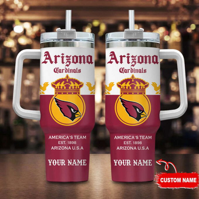 Arizona Cardinals Personalized NFL Corona Extra 40oz Stanley Tumbler Gift for Fans