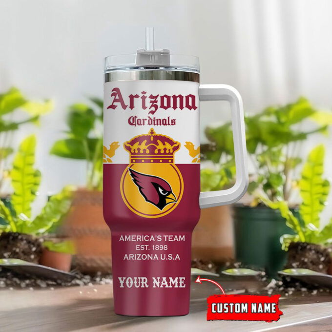 Arizona Cardinals Personalized NFL Corona Extra 40oz Stanley Tumbler Gift for Fans