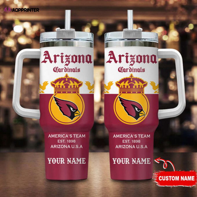 Arizona Cardinals Personalized NFL Corona Extra 40oz Stanley Tumbler Gift for Fans