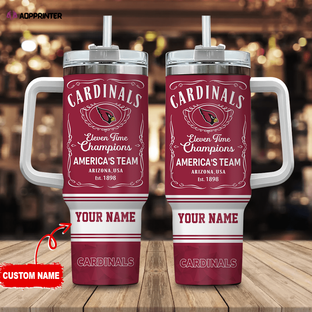 Arizona Cardinals Personalized NFL Jack Daniel’s 40oz Stanley Tumbler Gift for Fans Arizona Cardinals Personalized NFL Jack Daniel’s 40oz Stanley Tumbler Gift for Fans