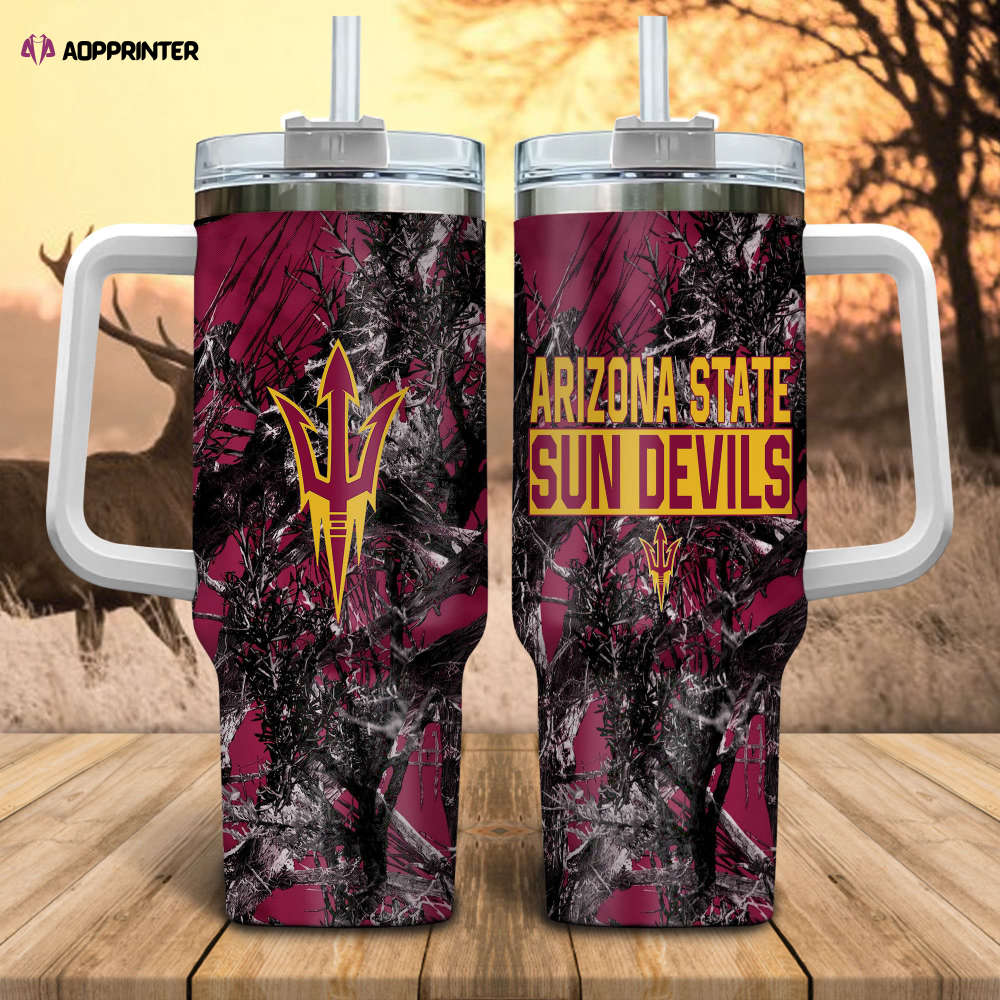 Arizona State Sun Devils NCAA Hunting Personalized Stanley Tumbler 40oz Gift for Fans Arizona State Sun Devils NCAA Hunting Personalized Stanley Tumbler 40oz Gift for Fans
