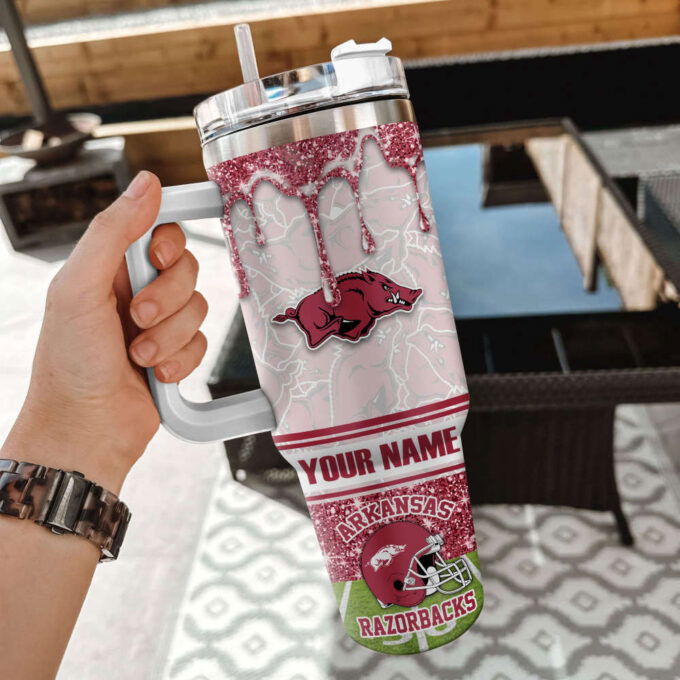 Arkansas Razorbacks NCAA Personalized Stanley Tumbler 40oz Gift for Fans