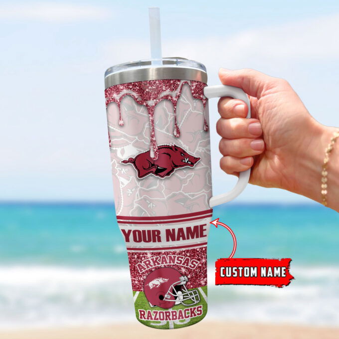 Arkansas Razorbacks NCAA Personalized Stanley Tumbler 40oz Gift for Fans