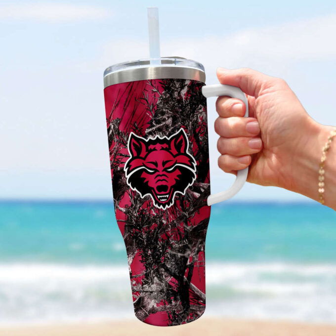 Arkansas State Red Wolves NCAA Hunting Personalized Stanley Tumbler 40oz Gift for Fans