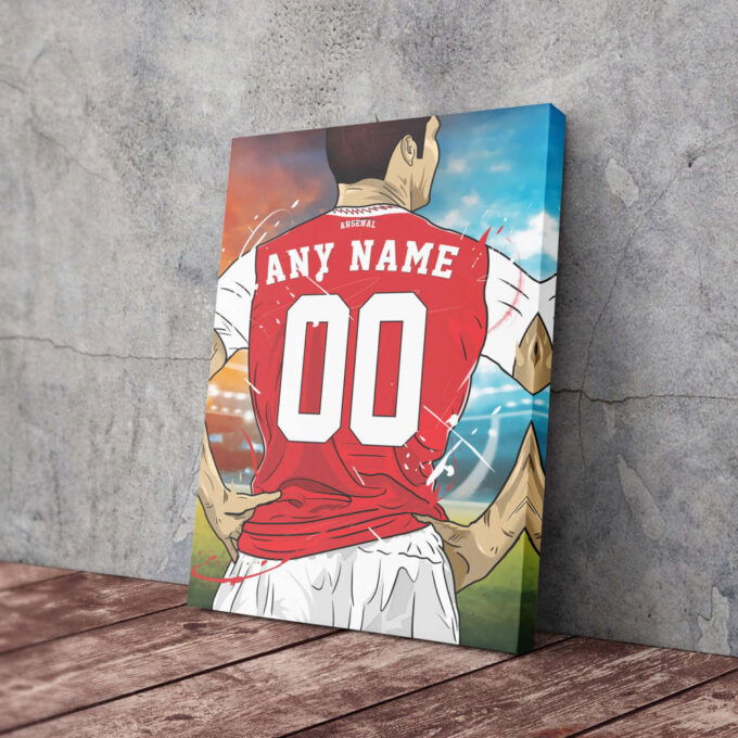 Arsenal F.C. Jersey Soccer Personalized Jersey Custom Name and Number Canvas Wall Art Home Decor Framed Poster Man Cave Gift