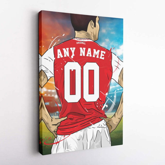 Arsenal F.C. Jersey Soccer Personalized Jersey Custom Name and Number Canvas Wall Art Home Decor Framed Poster Man Cave Gift