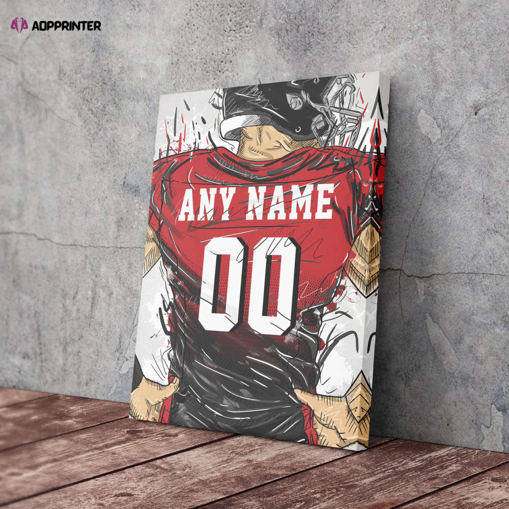 Atlanta Falcons Jersey Personalized Jersey NFL Custom Name and Number Canvas Wall Art Home Decor Man Cave Gift Atlanta Falcons Jersey Personalized Jersey NFL Custom Name and Number Canvas Wall Art Home Decor Man Cave Gift