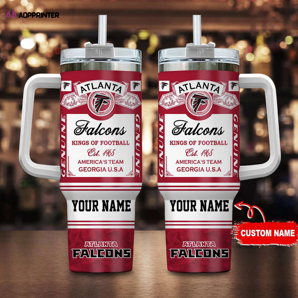 Atlanta Falcons NFL Kings of Football Personalized Stanley Tumbler 40Oz Gift for Fans Atlanta Falcons NFL Kings of Football Personalized Stanley Tumbler 40Oz Gift for Fans