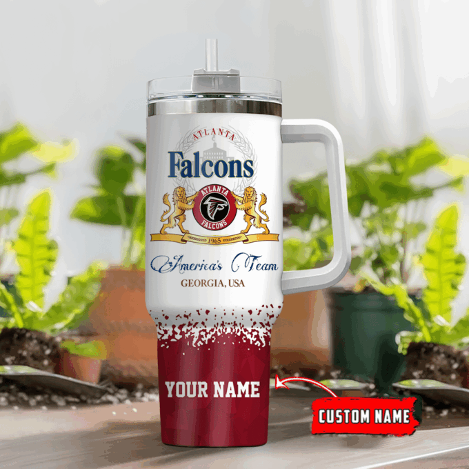 Atlanta Falcons Personalized NFL Champions Modelo 40oz Stanley Tumbler Gift for Fans
