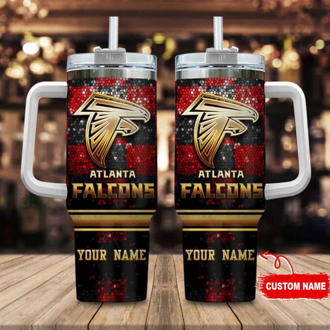 Atlanta Falcons Personalized NFL Glitter 40oz Stanley Tumbler Gift for Fans