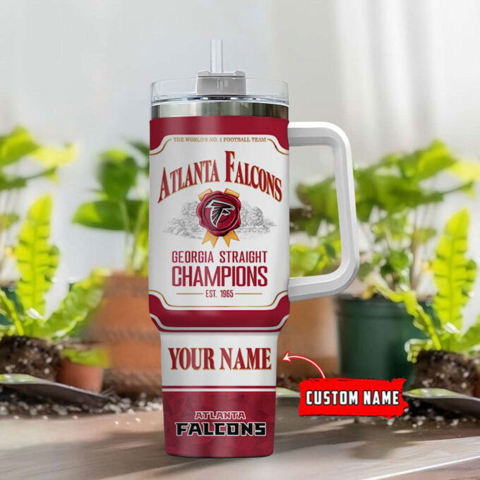 Atlanta Falcons Personalized The World’s No 1 Football Team NFL Jim Beam 40oz Stanley Tumbler Gift for Fans
