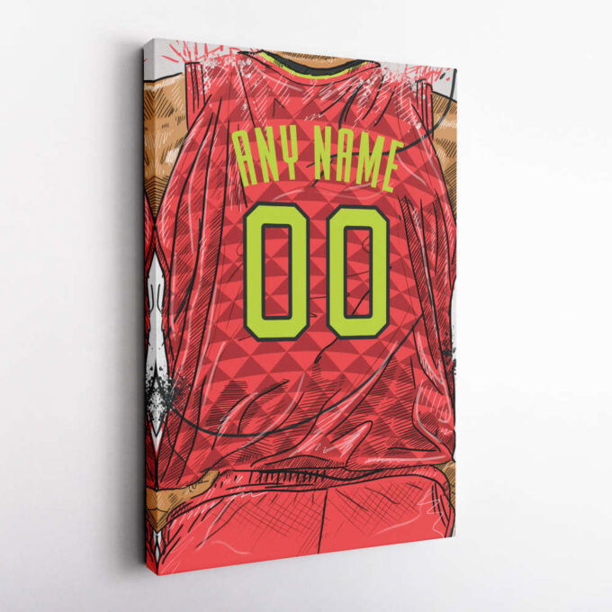 Atlanta Hawks Jersey Personalized Jersey NBA Custom Name and Number Canvas Wall Art Home Decor Framed Poster Man Cave Gift
