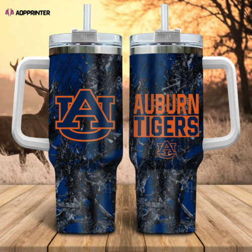 Cart 3 Auburn Tigers NCAA Hunting Personalized Stanley Tumbler 40oz Gift for Fans