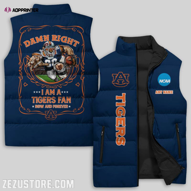 Auburn Tigers NCAA Sleeveless Puffer Jacket Custom For Fans Gifts Auburn Tigers NCAA Sleeveless Puffer Jacket Custom For Fans Gifts