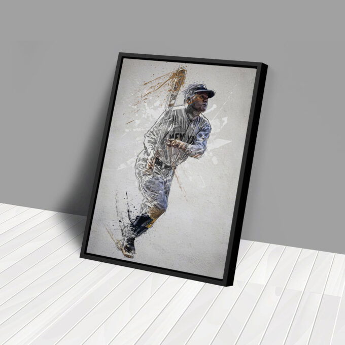 Babe Ruth Poster New York Yankees MLB Framed Wall Art Home Decor Canvas Print Artwork