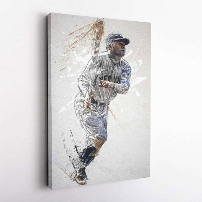 Babe Ruth Poster New York Yankees MLB Framed Wall Art Home Decor Canvas Print Artwork