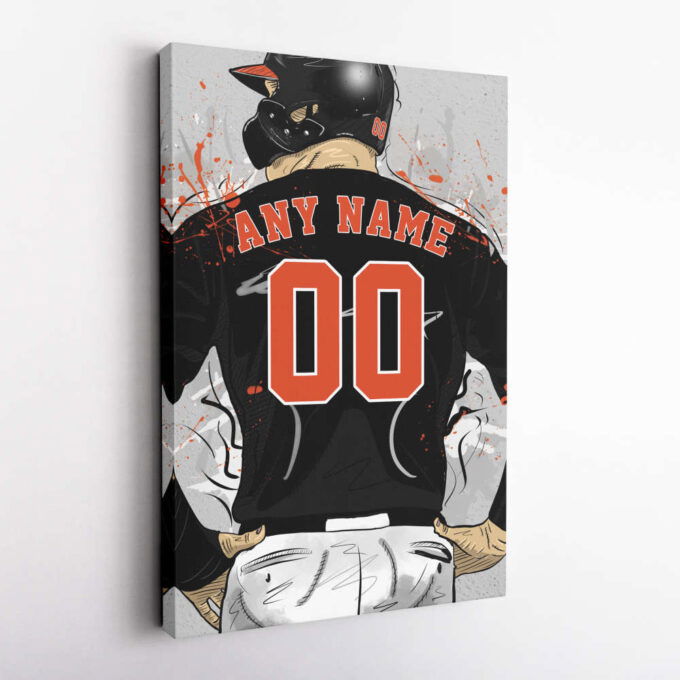 Baltimore Orioles Jersey MLB Personalized Jersey Custom Name and Number Canvas Wall Art Home Decor Framed Poster Man Cave Gift