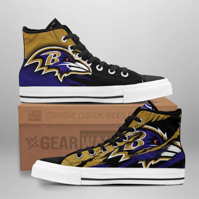 Baltimore Ravens High Top Shoes Custom For Fans