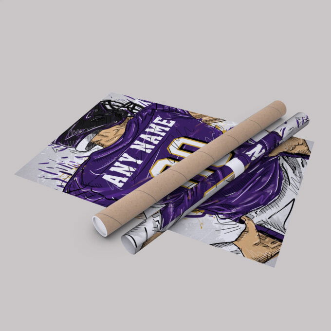 Baltimore Ravens Jersey Personalized Jersey NFL Custom Name and Number Canvas Wall Art Home Decor Framed Poster Man Cave Gift