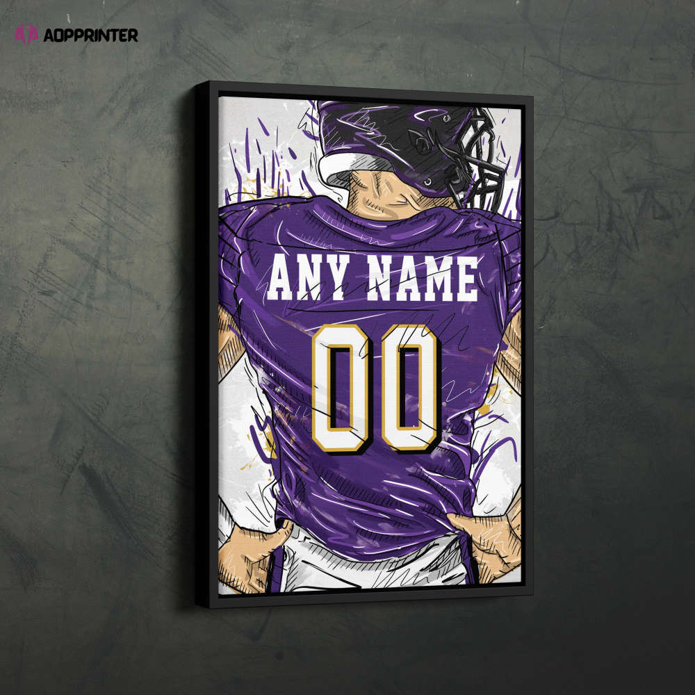 Baltimore Ravens Jersey Personalized Jersey NFL Custom Name and Number Canvas Wall Art Home Decor Framed Poster Man Cave Gift Baltimore Ravens Jersey Personalized Jersey NFL Custom Name and Number Canvas Wall Art Home Decor Framed Poster Man Cave Gift