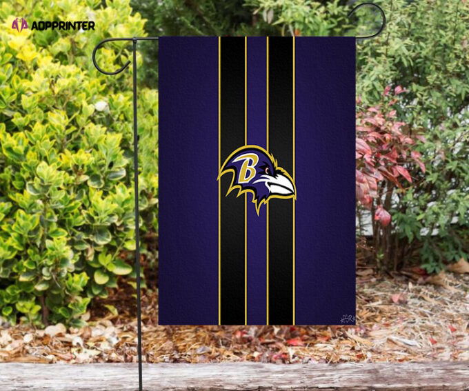 Baltimore Ravens Logo24 Double Sided Printing   Garden Flag Home Decor Gifts