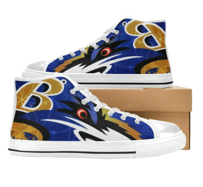 Baltimore Ravens NFL Football Custom Canvas High Top Shoes