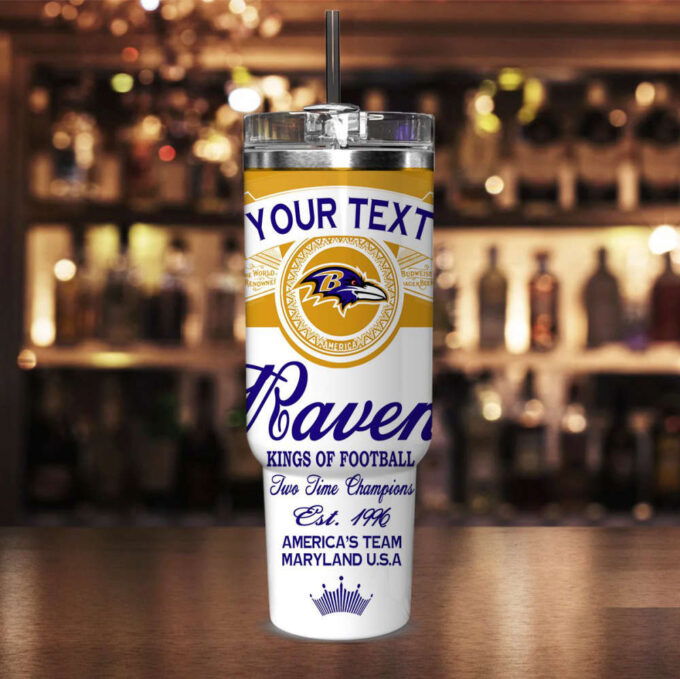 Baltimore Ravens NFL Kings Of Football Custom Your Text Stanley Tumbler 40Oz Gift for Fans