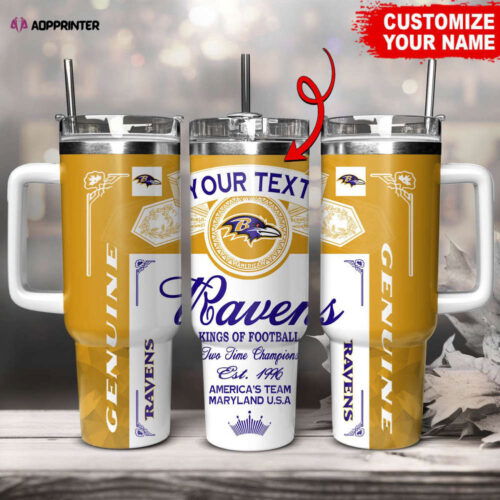 Baltimore Ravens NFL Kings Of Football Custom Your Text Stanley Tumbler 40Oz Gift for Fans