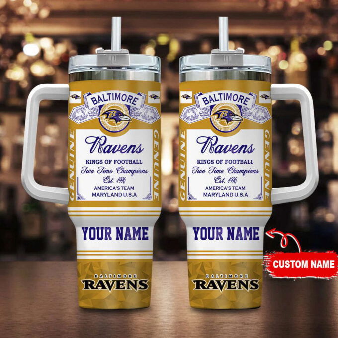 Baltimore Ravens NFL Kings of Football Personalized Stanley Tumbler 40Oz Gift for Fans