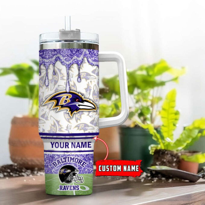 Baltimore Ravens NFL Personalized Stanley Tumbler 40oz Gift for Fans