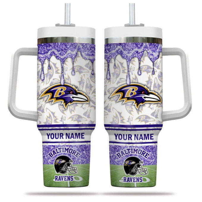 Baltimore Ravens NFL Personalized Stanley Tumbler 40oz Gift for Fans