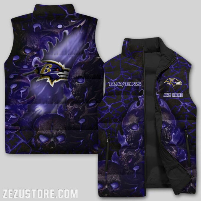 Baltimore Ravens NFL Sleeveless Puffer Jacket Custom For Fans Gifts