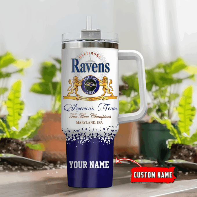 Baltimore Ravens Personalized NFL Champions Modelo 40oz Stanley Tumbler Gift for Fans