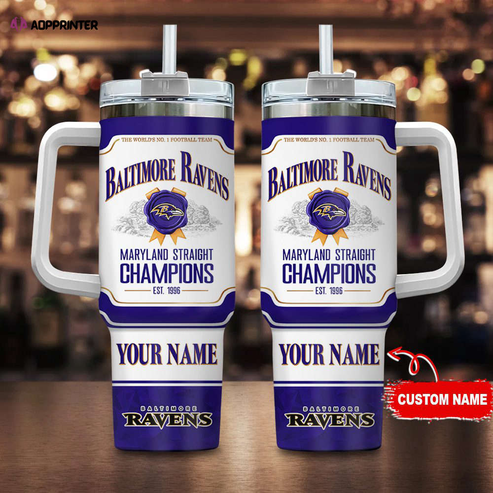 Baltimore Ravens Personalized The World’s No 1 Football Team NFL Jim Beam 40oz Stanley Tumbler Gift for Fans Baltimore Ravens Personalized The World’s No 1 Football Team NFL Jim Beam 40oz Stanley Tumbler Gift for Fans