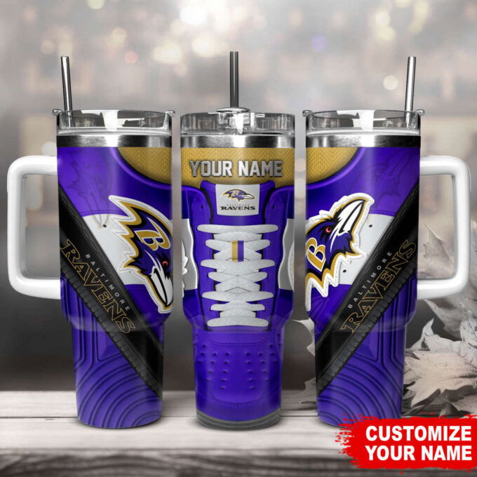 Baltimore Ravens Sneaker NFL Personalized Stanley Tumbler 40Oz Gift for Fans