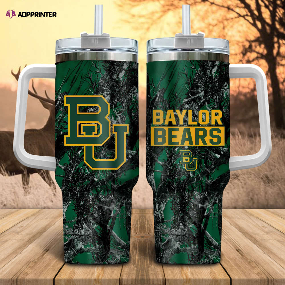 Baylor Bears NCAA Hunting Personalized Stanley Tumbler 40oz Gift for Fans Baylor Bears NCAA Hunting Personalized Stanley Tumbler 40oz Gift for Fans