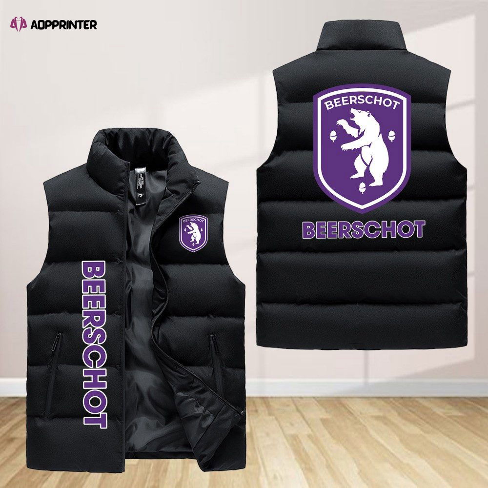 Beerschot Va Sleeveless Puffer Jacket Custom For Fans Gifts Beerschot Va Sleeveless Puffer Jacket Custom For Fans Gifts