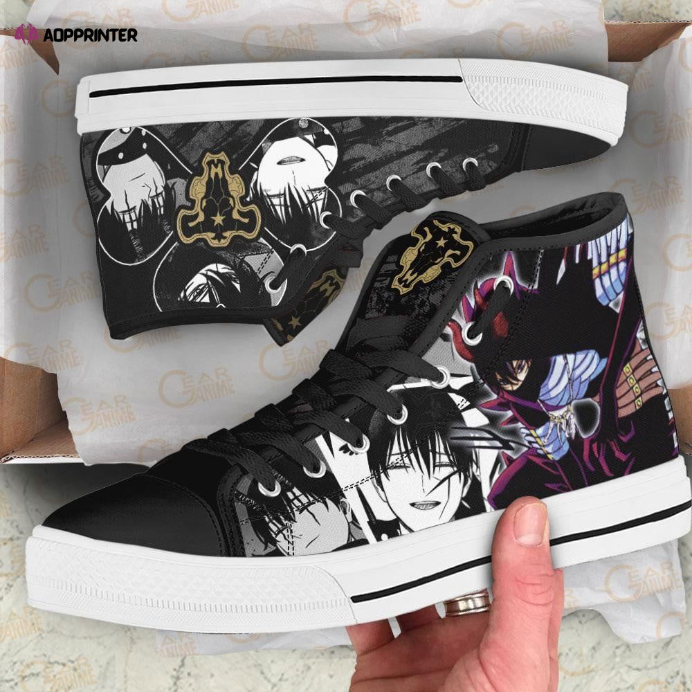 Black Bull Nacht Faust High Top Shoes Custom Black Clover Anime For Fans Black Bull Nacht Faust High Top Shoes Custom Black Clover Anime For Fans