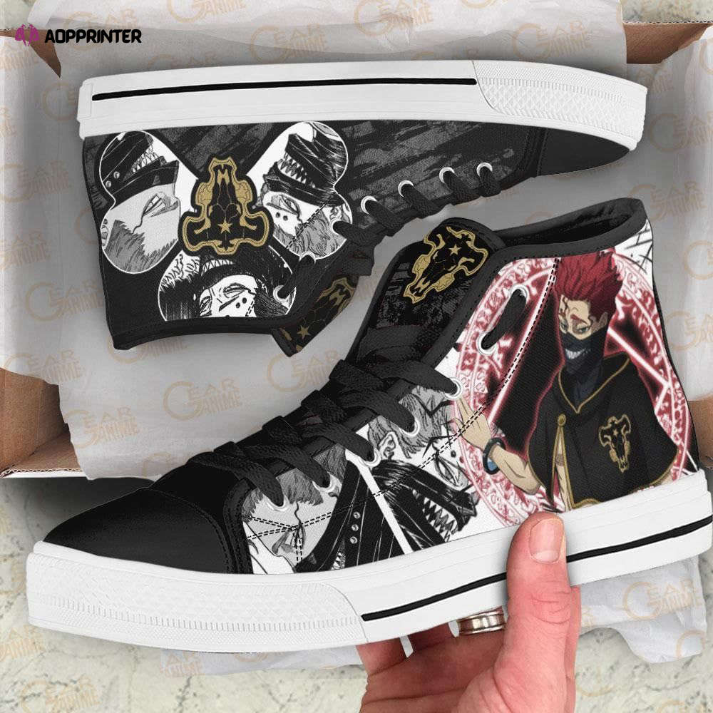 Black Bull Zora Ideale High Top Shoes Custom Black Clover Anime For Fans Black Bull Zora Ideale High Top Shoes Custom Black Clover Anime For Fans