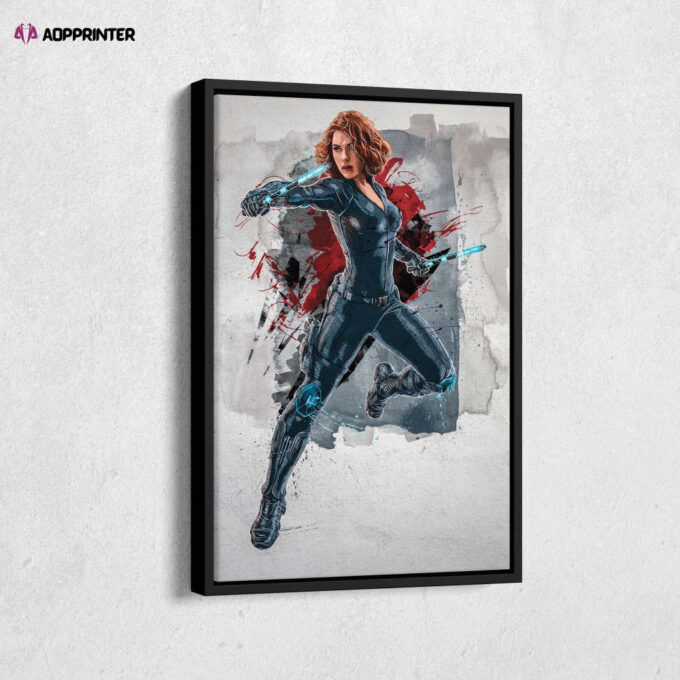 Black Widow Poster Marvel Comics Framed Wall Art Home Decor Canvas Print Artwork
