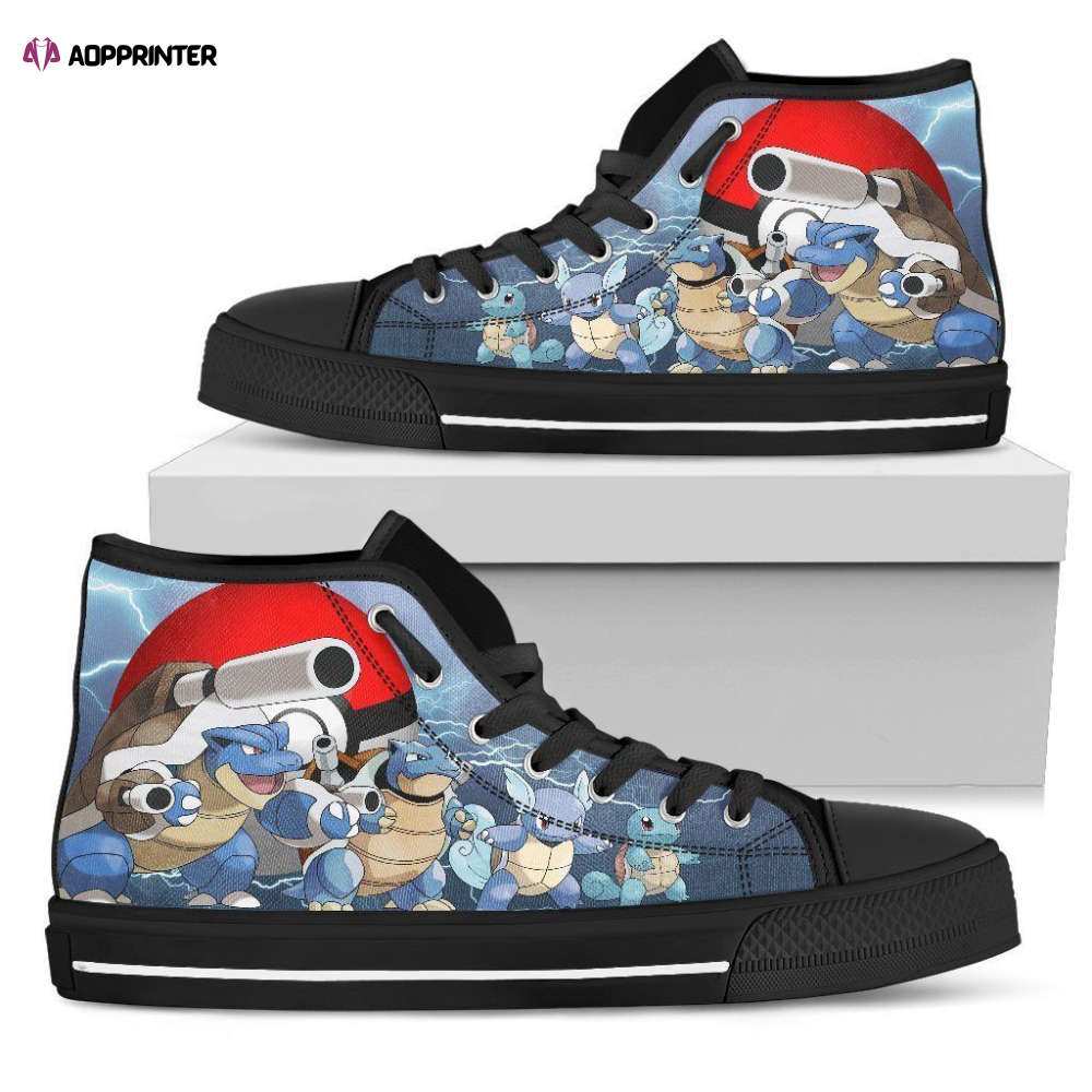Blastoise High Top Shoes Custom For Fans Pokemon Blastoise High Top Shoes Custom For Fans Pokemon