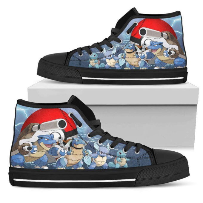 Blastoise High Top Shoes Custom For Fans Pokemon