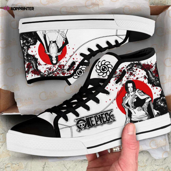 Boa Hancock High Top Shoes Japan Style For Fans One Piece Anime