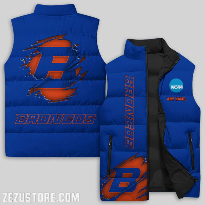 Boise State Broncos NCAA Sleeveless Puffer Jacket Custom For Fans Gifts