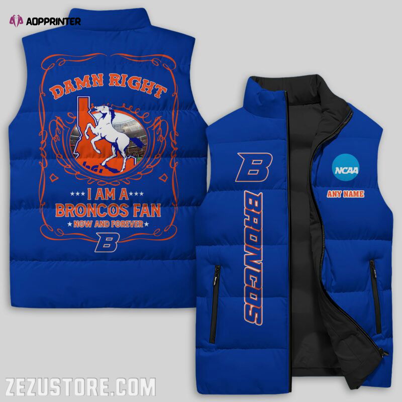 Boise State Broncos NCAA Sleeveless Puffer Jacket Custom For Fans Gifts Boise State Broncos NCAA Sleeveless Puffer Jacket Custom For Fans Gifts