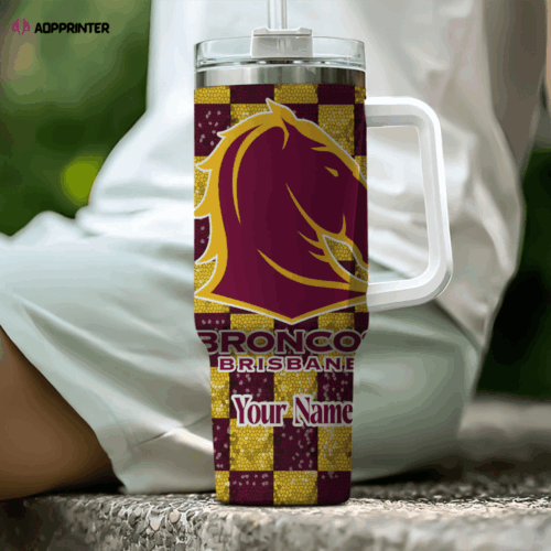 Cart 5 Brisbane Broncos NRL Personalized Stanley Tumbler 40oz Gift for Fans