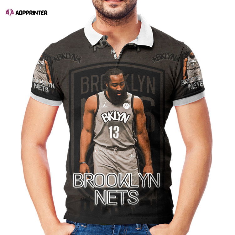 Brooklyn Nets James Harden1 3D Gift for Fans Polo Shirt Brooklyn Nets James Harden1 3D Gift for Fans Polo Shirt